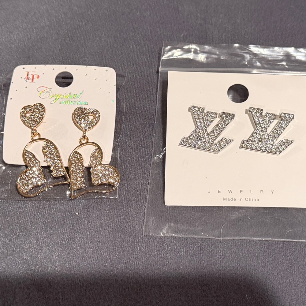 Bold. Sparkly. Statement-making. Earrings. Gold. Silver. Rhinestones
